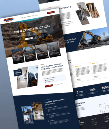 DISA construction branding mockup