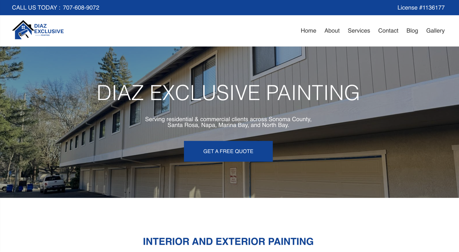 diaz exclusive painting website design