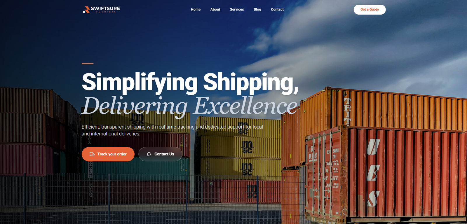 Logistics project mockup design