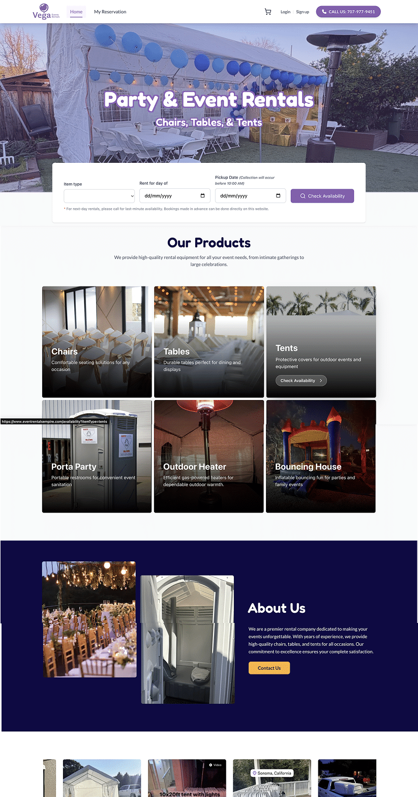Floral studio website figma design mockup