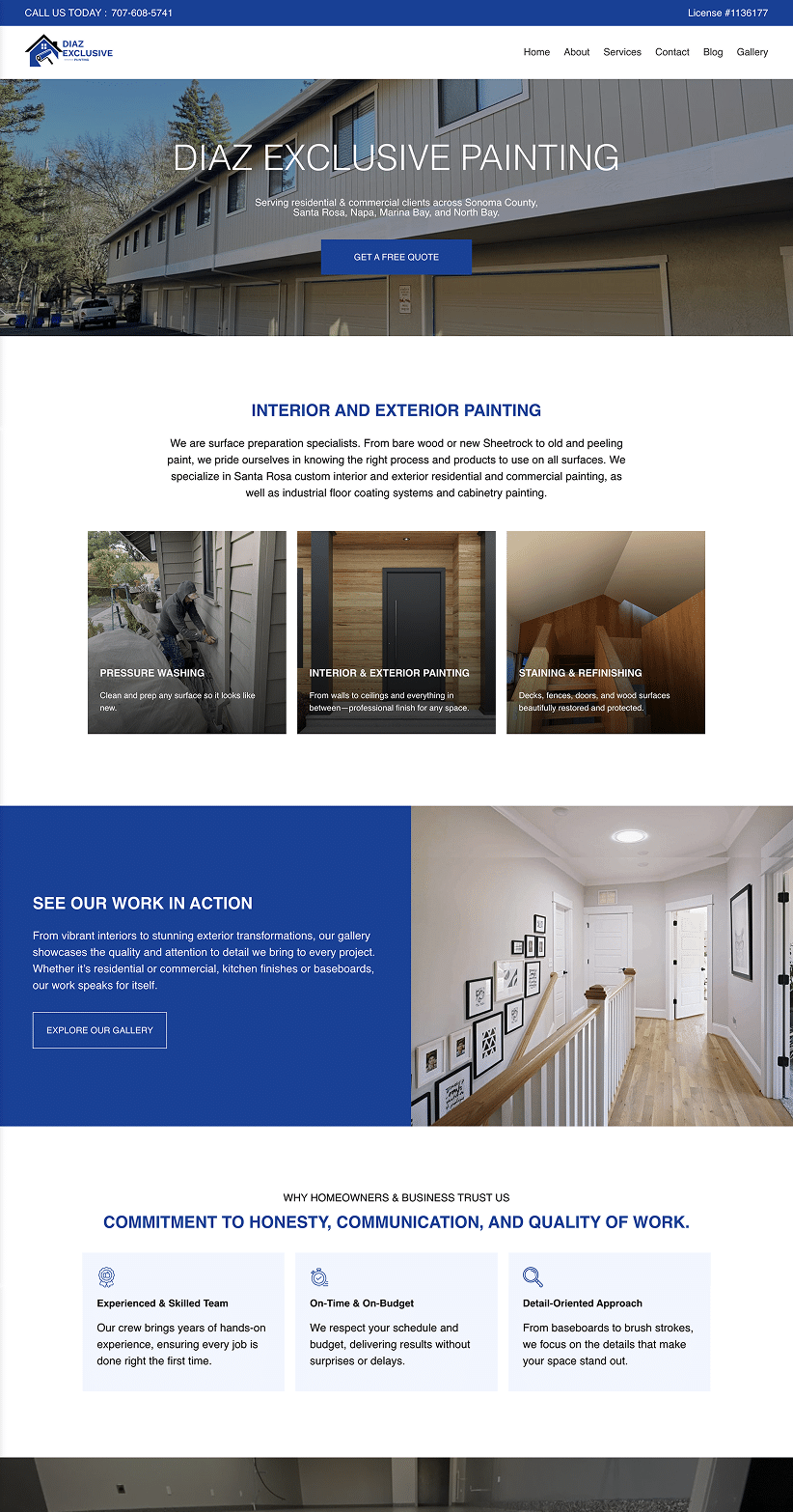 Plastering project mockup