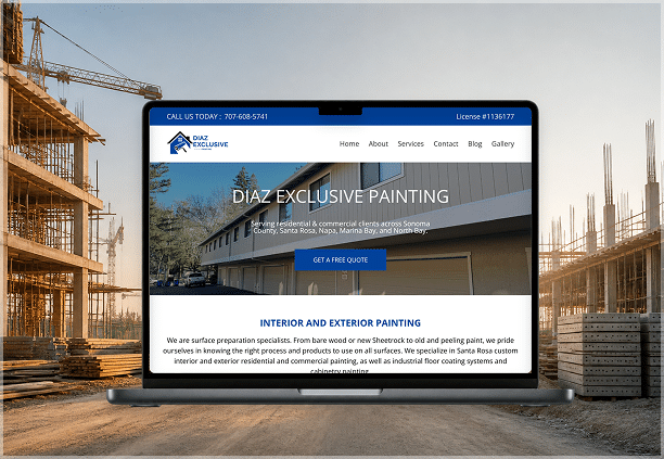 diaz exclusive painting website design